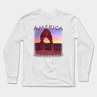 America - Utah - Delicate Arch sunset glow Long Sleeve T-Shirt